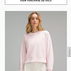 Lululemon Softstreme Flush Pink sweatshirt